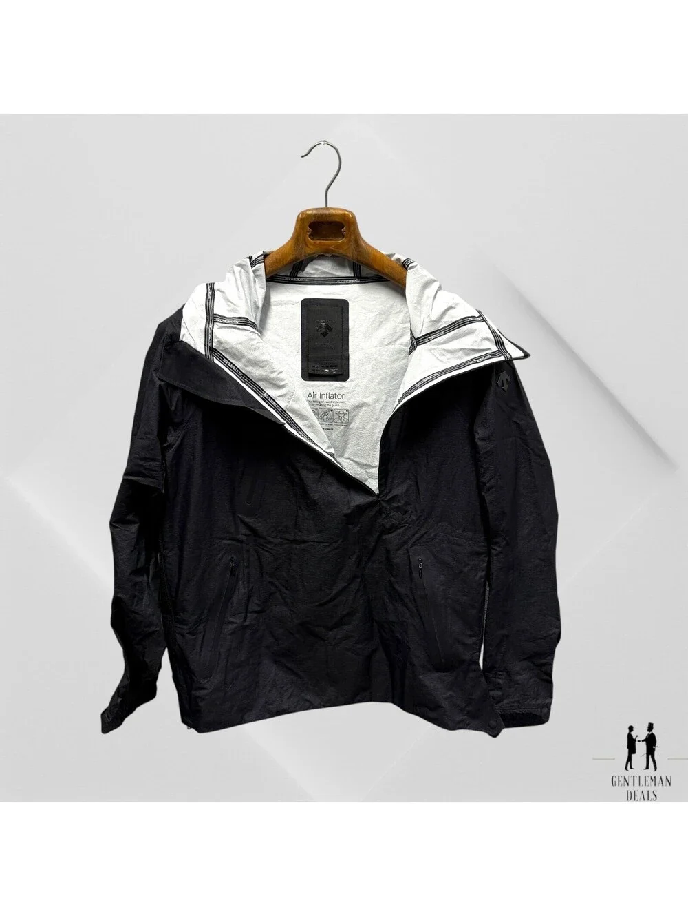 DESCENTE ALLTERRAIN Para-Hem Air Inflator Jacket Black Made in Japan JP L US S
